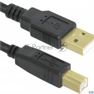 Кабель Defender Usb04-10 Pro Кабель Usb 2.0  для соед. 3.0м Am/bm , зол.конт, 2фер.фил.  (87431)