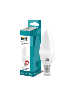 Iek Lle-c35-9-230-40-e27 Лампа светодиодная Led C35 свеча 9Вт 230В 4000К E27