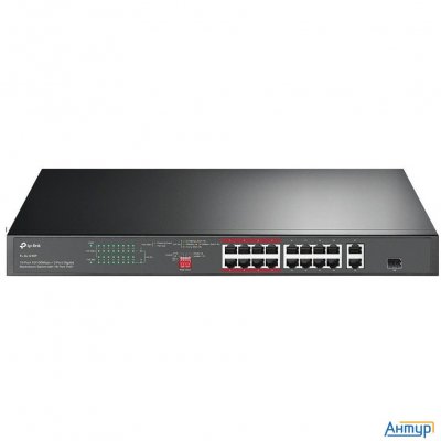 Tp-link Tl-sl1218p 18-портовый коммутатор с 16 Poe+ портами 10/100 Мбит/с и 2 гигабитными портами