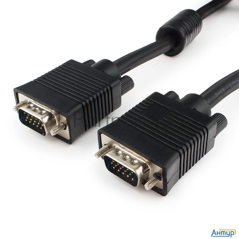 Кабель Gembird/cablexpert Cc-ppvga-5m-b, Кабель Vga Premium , 15m/15m, 5.0м,черный,тройной экран, фе