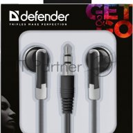 Наушники вставки Defender Basic 617 черный Defender Наушники вставки Basic 617 черный