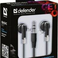Наушники вставки Defender Basic 617 черный Defender Наушники вставки Basic 617 черный
