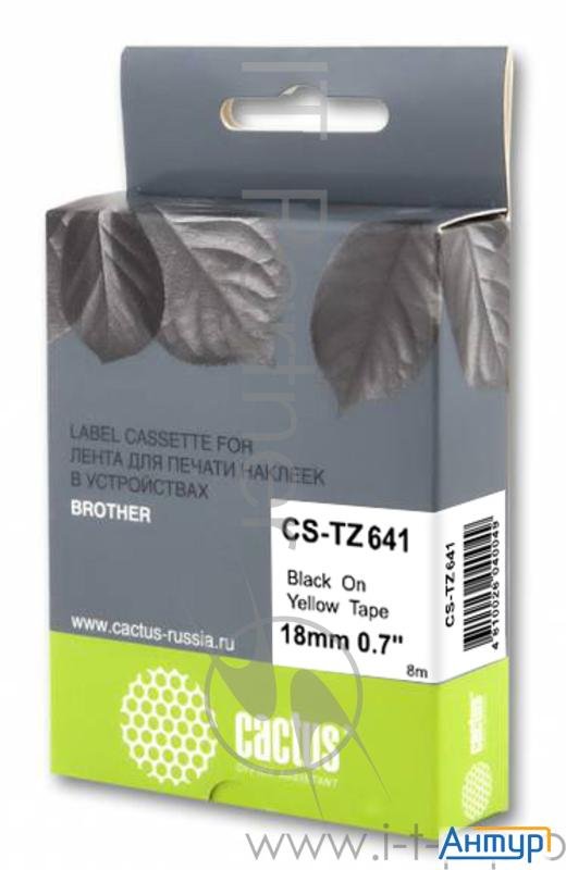 Картридж ленточный Cactus Cs Tz641 черный для Brother 1010/1280/1280vp/2700vp