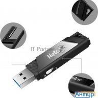 Флеш Диск Netac U336s 64gb  Nt03u336s 064g 30bk , Usb3.0, пластиковая с защитой от записи