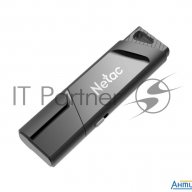 Флеш Диск Netac U336s 64gb  Nt03u336s 064g 30bk , Usb3.0, пластиковая с защитой от записи