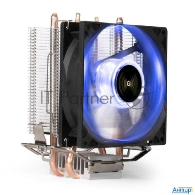 Кулер Exegate Ex286297rus Wizard Exx200-pwm.blue (al+copper, 2 тепл.трубки, Lga775/1150/1151/1155/11