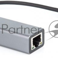 Vcom Du320m Кабель-переходник Usb 3.1 Type-c -->rj-45 1000mbps Ethernet, Aluminum Shell, 0.15м Vcom