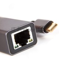 Vcom Du320m Кабель-переходник Usb 3.1 Type-c -->rj-45 1000mbps Ethernet, Aluminum Shell, 0.15м Vcom
