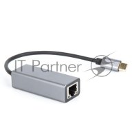 Vcom Du320m Кабель-переходник Usb 3.1 Type-c -->rj-45 1000mbps Ethernet, Aluminum Shell, 0.15м Vcom