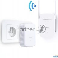 Комплект гигабитных Wi-fi адаптеров Mercusys Powerline Av1000 Powerline Kit With 300mbps Wi-fi, Plug