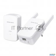 Комплект гигабитных Wi-fi адаптеров Mercusys Powerline Av1000 Powerline Kit With 300mbps Wi-fi, Plug