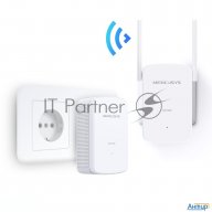 Комплект гигабитных Wi-fi адаптеров Mercusys Powerline Av1000 Powerline Kit With 300mbps Wi-fi, Plug