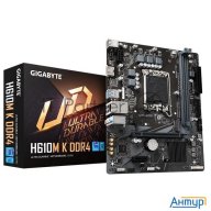 Материнская плата Gigabyte H610m K Ddr4 Soc-1700 Intel H610 2xddr4 Matx Ac`97 8ch(7.1) Gblan+vga+hdm