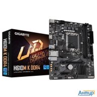 Материнская плата Gigabyte H610m K Ddr4 Soc-1700 Intel H610 2xddr4 Matx Ac`97 8ch(7.1) Gblan+vga+hdm
